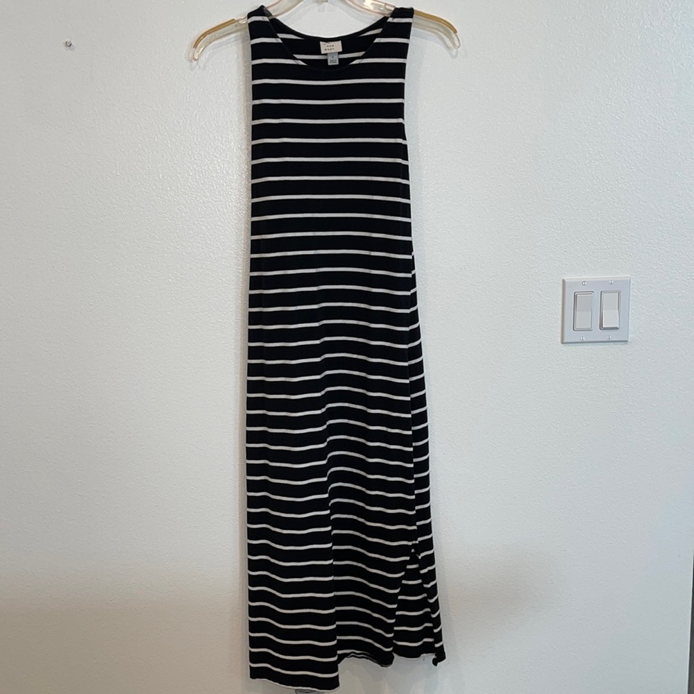 Black and White Striped Tank Dress